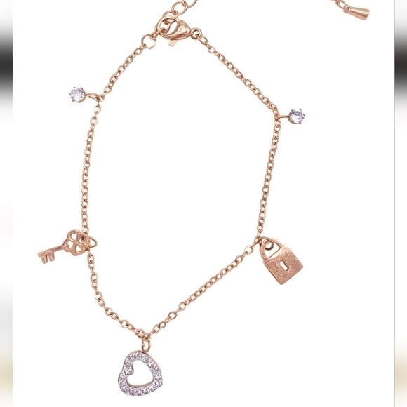 Adornia Charm Bracelet Rose Gold - Picture 1 of 5